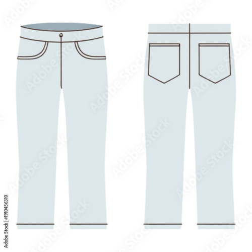blue jeans isolated on white