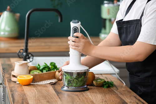 Young woman preparing tasty...