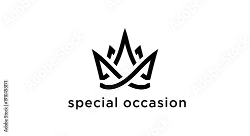 Simple black lotus flower logo for special occasions and events.