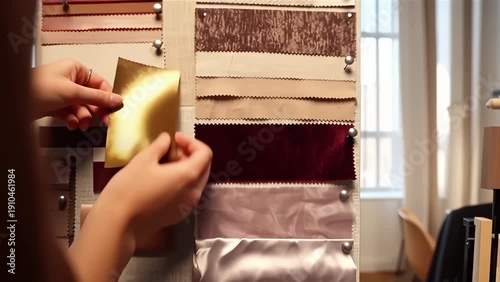 Fabric Swatches for Interior Design Inspiration and Color Coordination