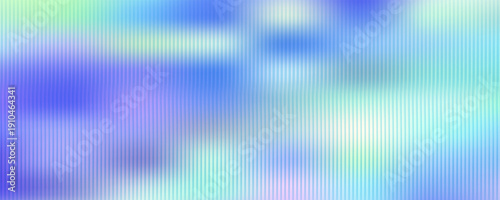 Abstract blue holographic background features fluid glass waves and 3D gradient flow. Luminous silk texture with soft pearl shimmer creates modern minimalist design. Vector illustration.