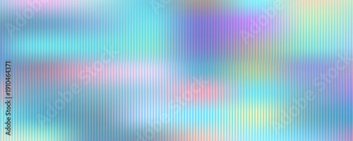 Holographic blue glass texture with flowing gradients and abstract light effects. Modern 3D background with luminous hologram patterns and soft curves. Vector illustration.