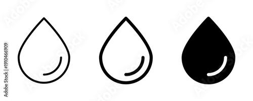 Water Drop Icons Set