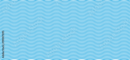 Seamless Wave Pattern, Hand drawn water sea vector background. Wavy beach print, curly grunge paint lines,