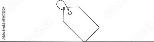 A simple illustration of a price tag with a hole at the top Vector