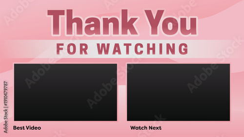 Premium minimal pink youtube end card background