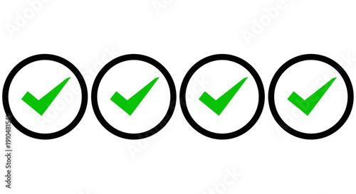 Free Download green checkmarks in circles, success, approval, validation, positive - GFXLoad