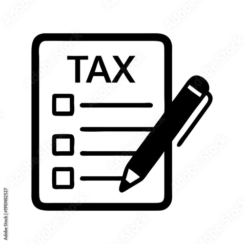 Tax form with pencil for financial planning and accounting