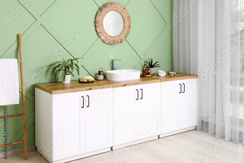 Stylish interior of bathroo...