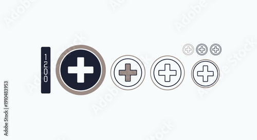 plus sign icon set, medical symbol, add button, interface element, ui design