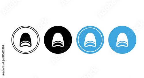 Nail icon set, manicure symbol, beauty salon logo, nail art design