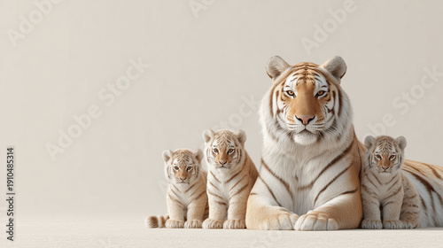 Tiger Family Portrait: A ma...