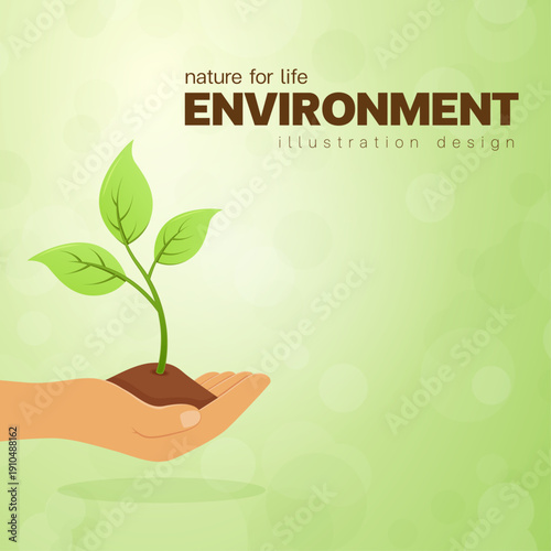 green tree enviralment nature artwork illustration  design