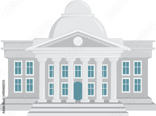 goverment building isolate on white illustration design