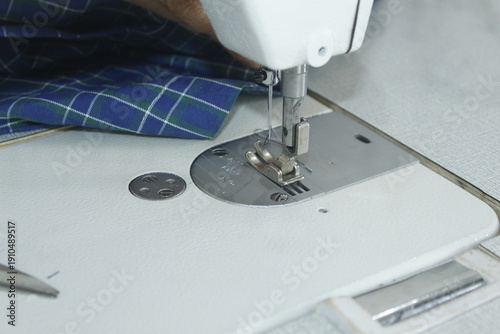 Sewing Tools and Equipment with a Sewing project on a Boutique Shop