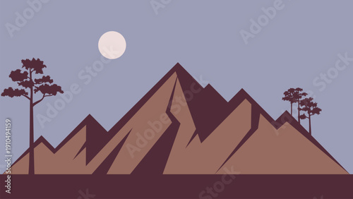 mountain landscape vector graphic