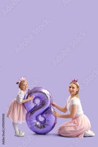 Little girl with her mother...