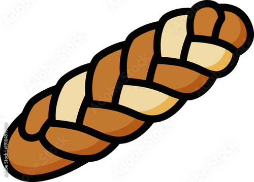 Braided Bread Side View Icon
