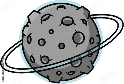 Dark Cratered Asteroid Icon