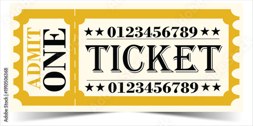 Vintage Admit One Ticket – Retro Event Pass Design