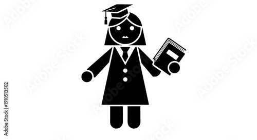 Vector illustration of a fun cartoon character featuring a business woman with a bag and a girl wearing a hat among a group of people