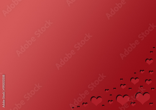 Red textured background with engraved hearts on the corner for design layouts