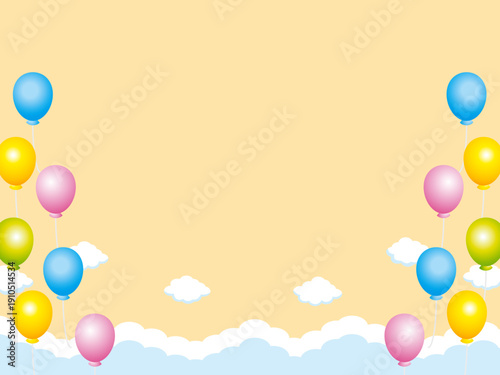 正月, 年賀状, 空, 雲, フレーム, 紙吹雪, 青空, 干支, 風景, 年賀, 新年, 自然, かわいい, 