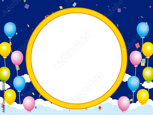 正月, 年賀状, 空, 雲, フレーム, 紙吹雪, 青空, 干支, 風景, 年賀, 新年, 自然, かわいい, 