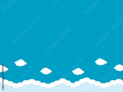 正月, 年賀状, 空, 雲, フレーム, 紙吹雪, 青空, 干支, 風景, 年賀, 新年, 自然, かわいい, 