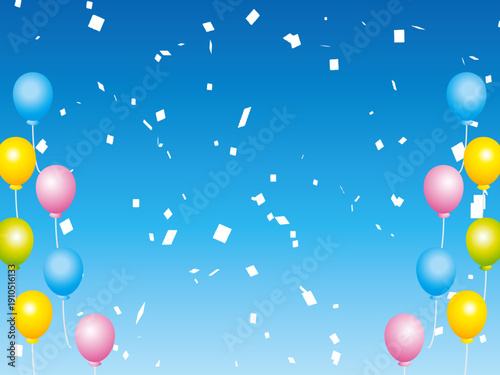 正月, 年賀状, 空, 雲, フレーム, 紙吹雪, 青空, 干支, 風景, 年賀, 新年, 自然, かわいい, 