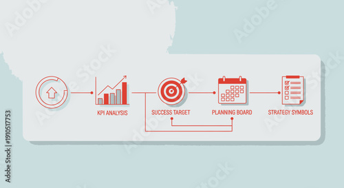 Business Planning Process Infographic Elements.