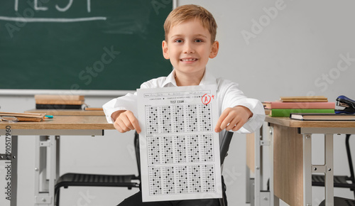 Cute schoolboy with results...