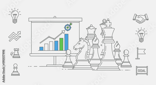 Chess Strategy Planning and Business Growth.