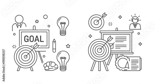 Target Board Business Planning Goal Setting.