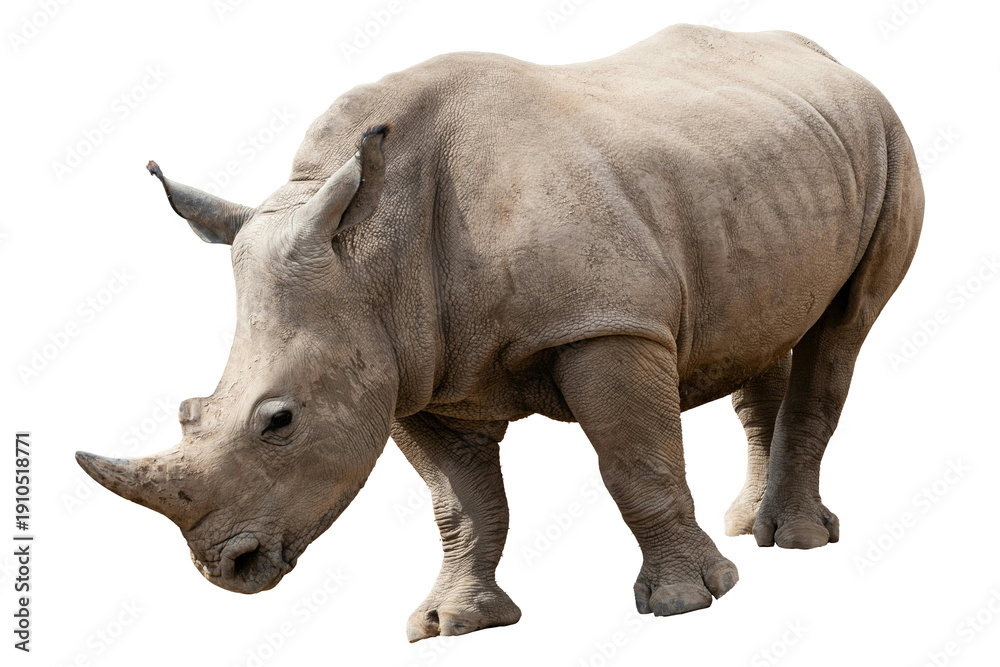 Fototapeta premium rhino isolated on white