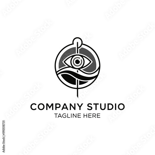 Company Studio Logo Design Template Illustration.