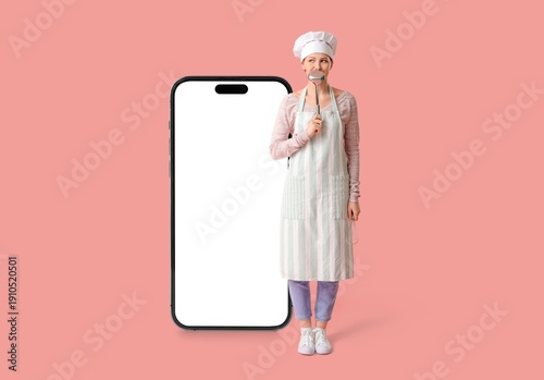 Thoughtful female chef with...