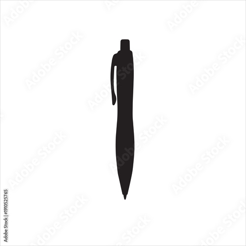 A ballpoint silhouette vector style
