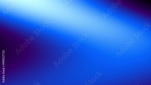 This ethereal abstract background video features a smooth, dynamic gradient transitioning from a bright, luminous light blue and cyan glow, softly fading into deeper shades of royal blue, indigo, and 