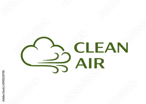 CLEAN AIR frame icon vector on a white background
Vector frame on a white background