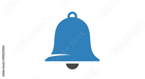 Blue Notification Bell Icon for Communication Alert