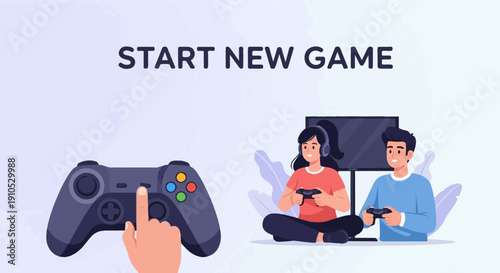 Duo enjoys digital entertainment, ready to begin a new gaming session