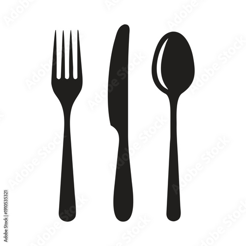 vector illustration of knife fork and soon