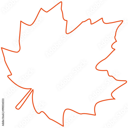 кленовый лист пером