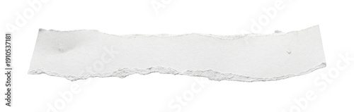Tablou pe pânză a narrow strip of torn white paper with rough, irregular edges, isolated on a solid transparent background for design use