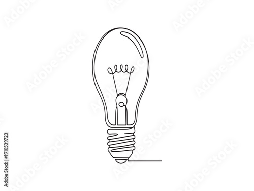A simple line drawing of a standard household light bulb