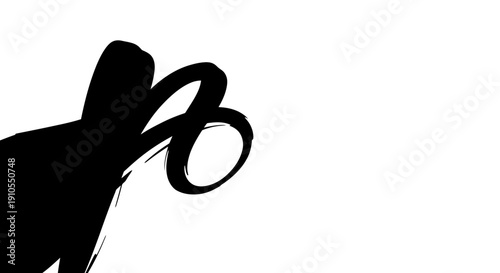 Silhouette of Man Holding Scissors Closeup.