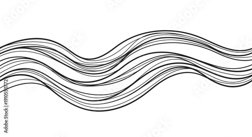 Black wavy lines on white background.