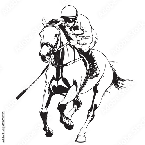 jockey on a racehorse