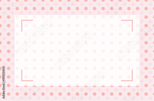 ピンクの水玉模様のパターン背景 アイキャッチ/バナー用バックグラウンド